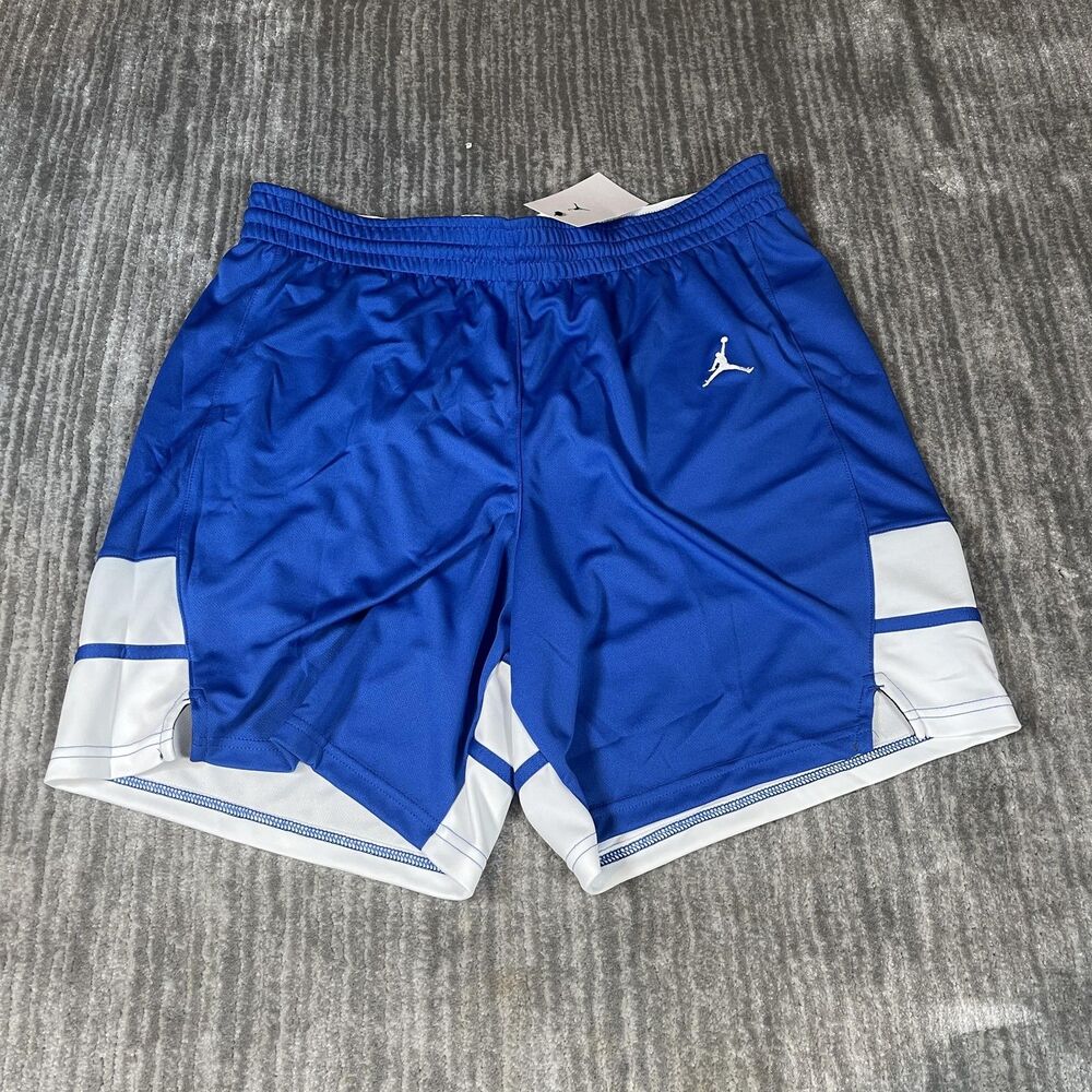 Jordan Basketball Shorts Mens XL Blue Big & Tall 9" Inseam Mesh Jumpman New